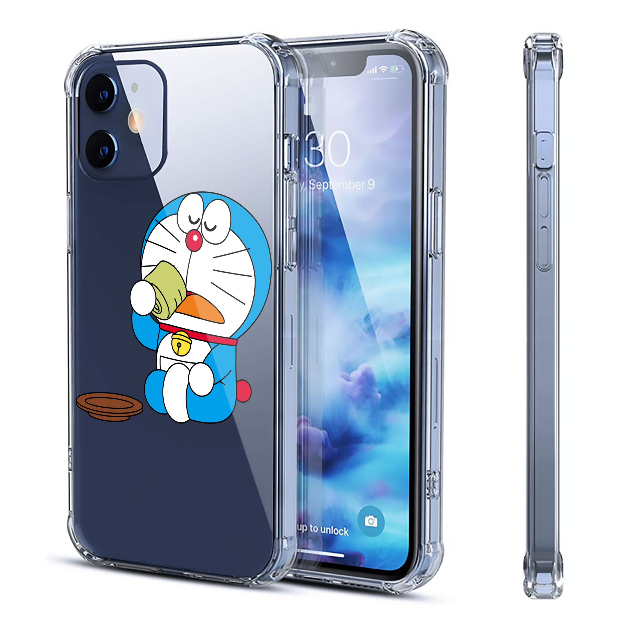 （画像用） ドラえもん Doraemon 【iPhone 12シリーズ対応】透明スマホケース（クリアソフトケース）